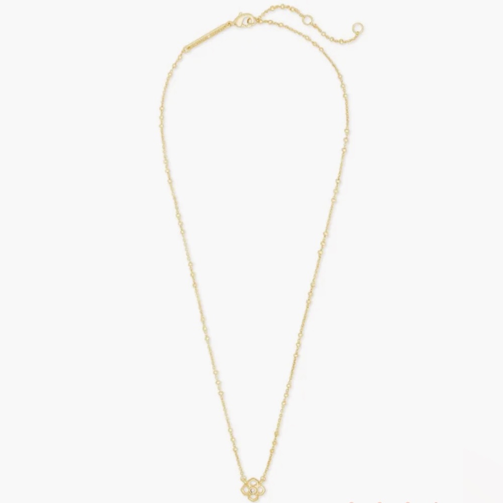 Kendra Scott Rue Pendant Necklace, Gold, 15”. NWT